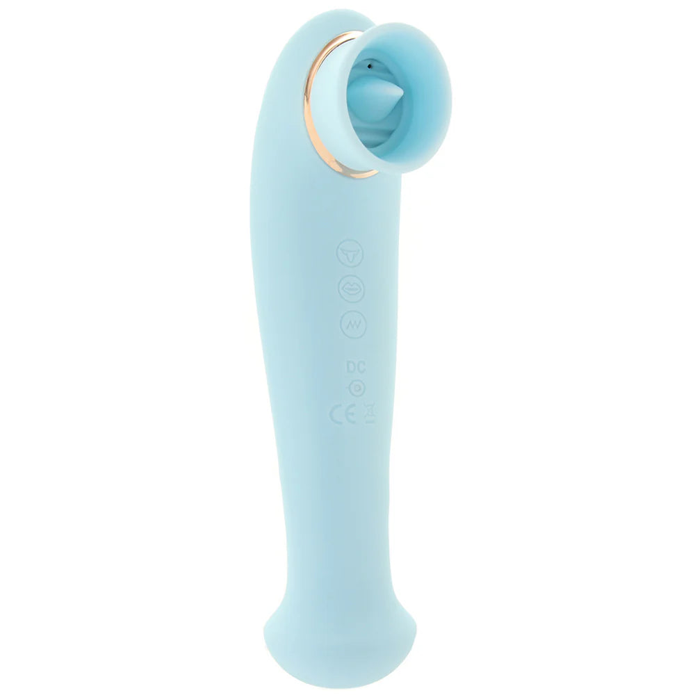 Destiny Sucking, Flickering and Vibrating Massager in Blue – Winnipeg adult boutique – features