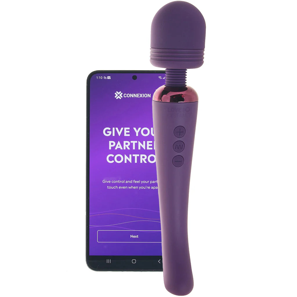 Love Distance Grasp App Controlled Wand – Winnipeg adult shop – in use view