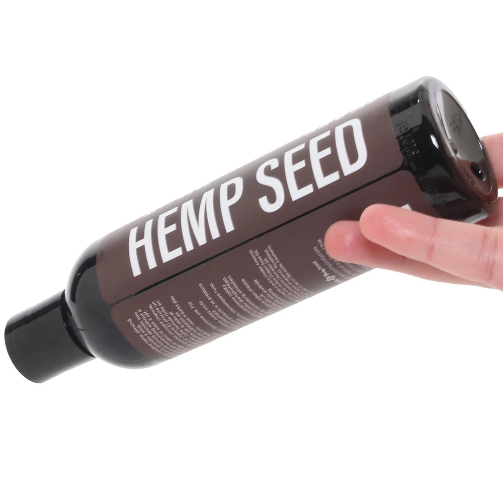 Hemp Seed Massage Oil 8oz/236ml in Lavender – Heaven Boutique Winnipeg – side view