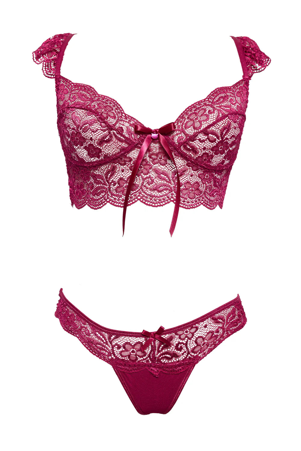 💗 Pink Pussycat Lingerie – Crop Top & Thong Set — buy in Winnipeg | Heaven Boutique