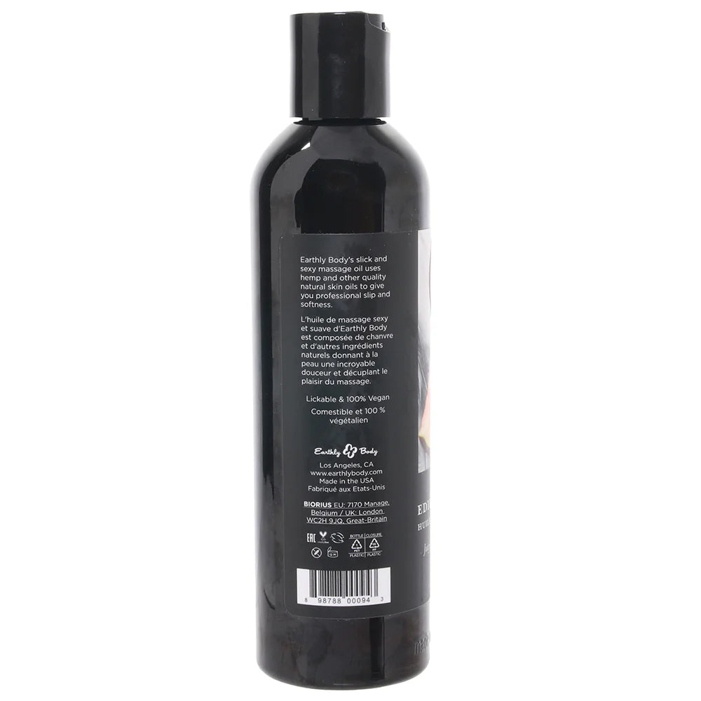 Edible Massage Oil 8oz/236ml in Watermelon – Winnipeg adult store – close-up view