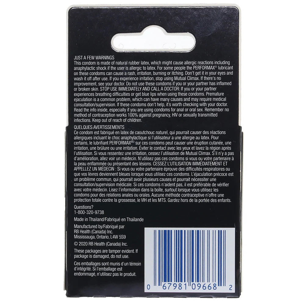 Performax Condoms in 3 Pack – Winnipeg adult store – close-up view