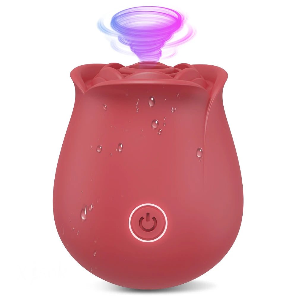Blooming Rose Clitoral Suction Stimulator in Red