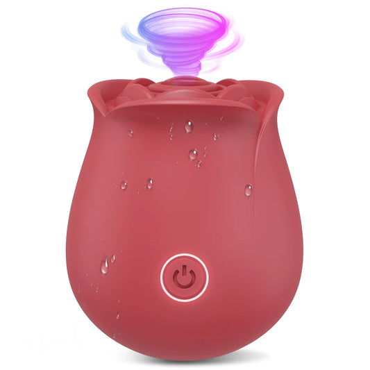 Blooming Rose Clitoral Suction Stimulator in Red