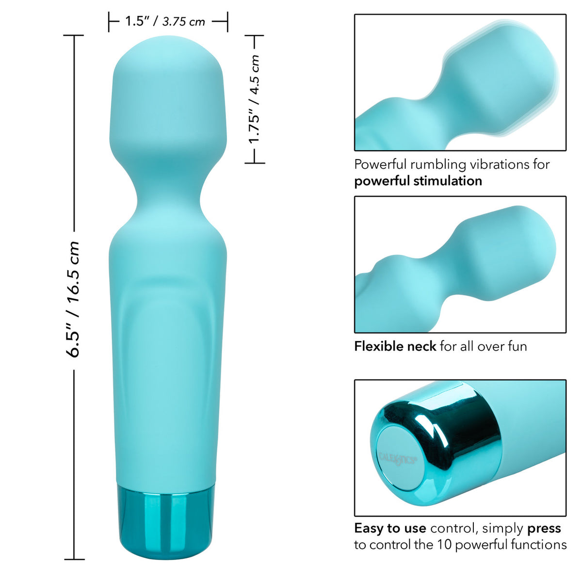 CalExotics Eden Wand — blue silicone wand vibe