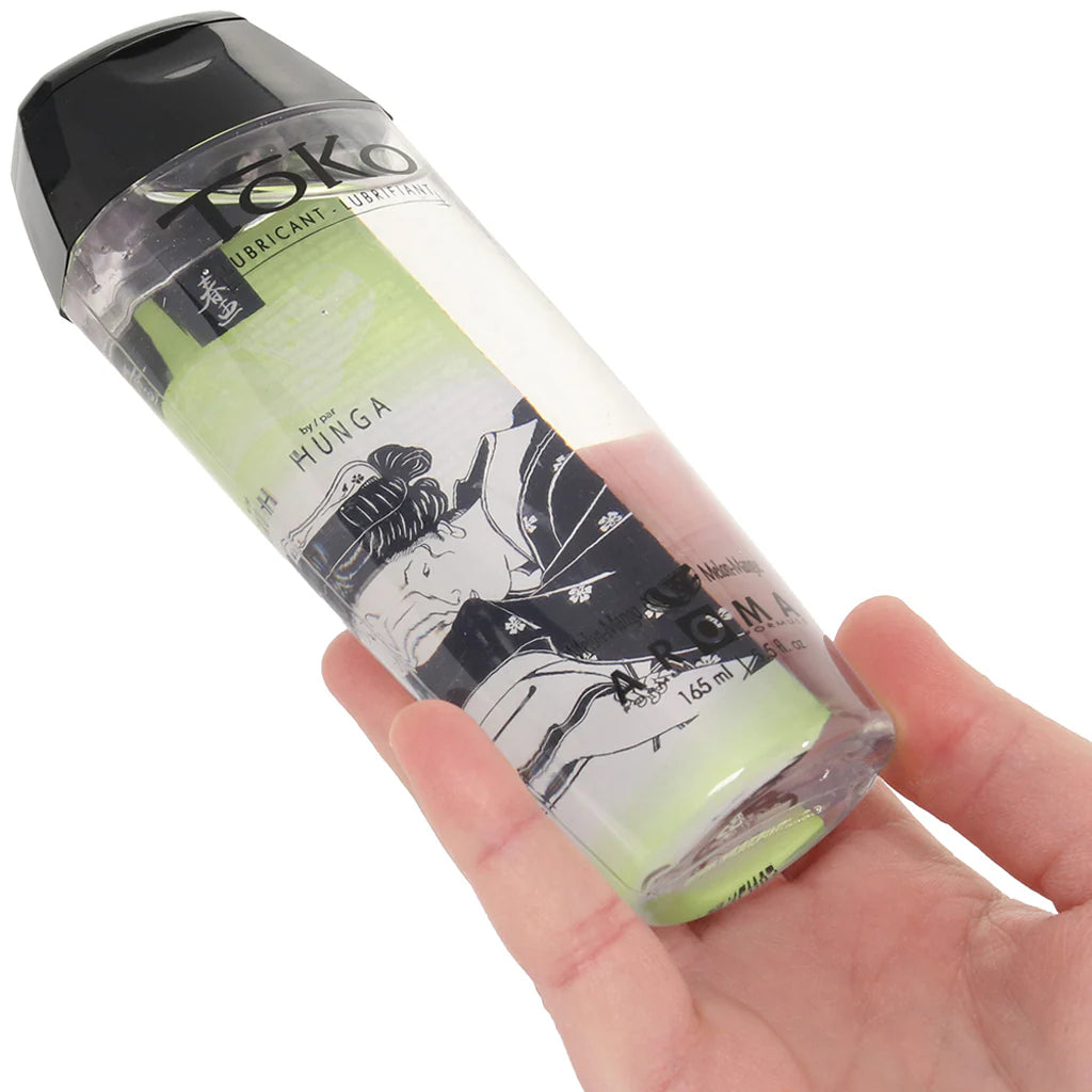 Toko Aroma Flavored Lube 5.5oz/163ml in Melon Mango – Heaven Boutique Winnipeg – side view