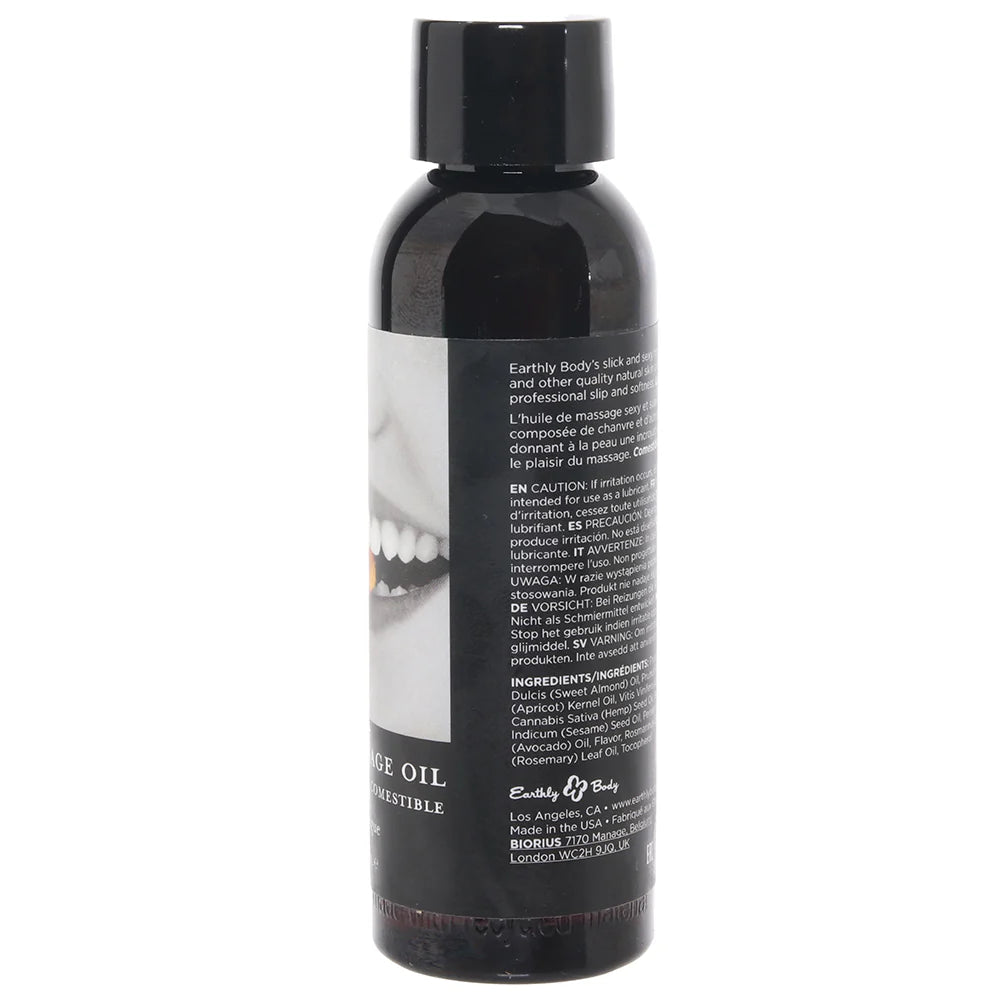 Edible Massage Oil 2oz/60ml in Cherry Burst – Winnipeg adult store – close-up view