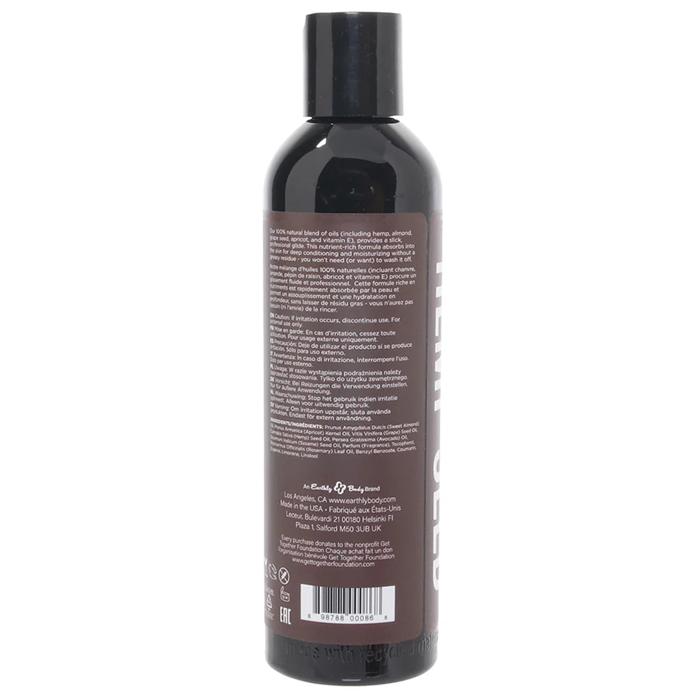 Hemp Seed Massage Oil 8oz/236ml in Lavender – Winnipeg adult store – close-up view