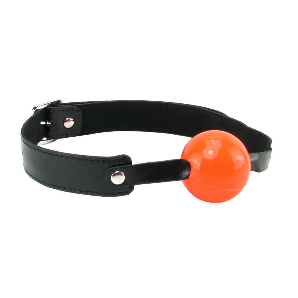 Sex & Mischief Solid Red Ball Gag – Heaven Boutique Winnipeg – side view
