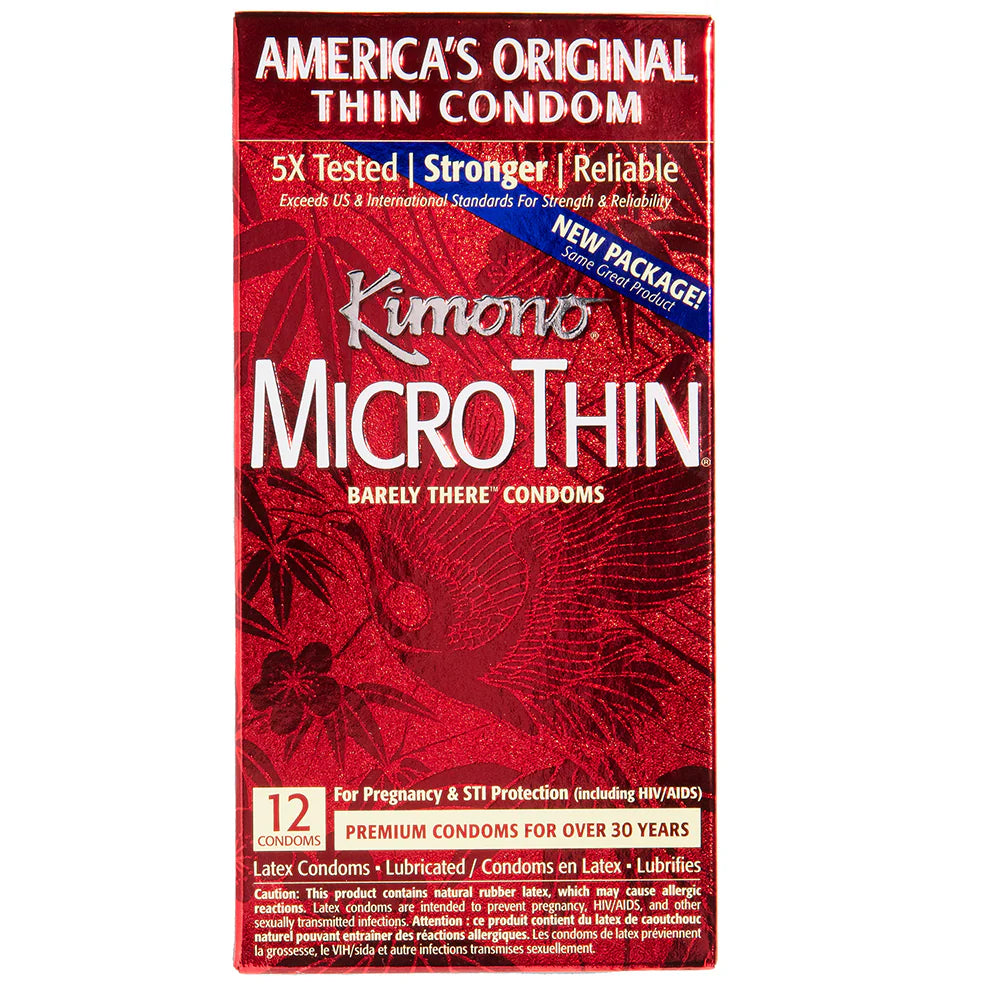 MicroThin Condoms in 12 Pack – Heaven Boutique Winnipeg – side view