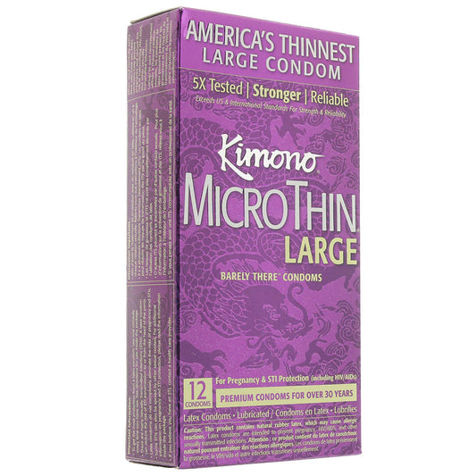 Kimono MicroThin Plus Large Condoms in 12 Pack — buy in Winnipeg | Heaven Boutique