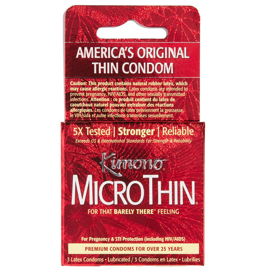 Kimono MicroThin Condoms in 3 Pack — buy in Winnipeg | Heaven Boutique