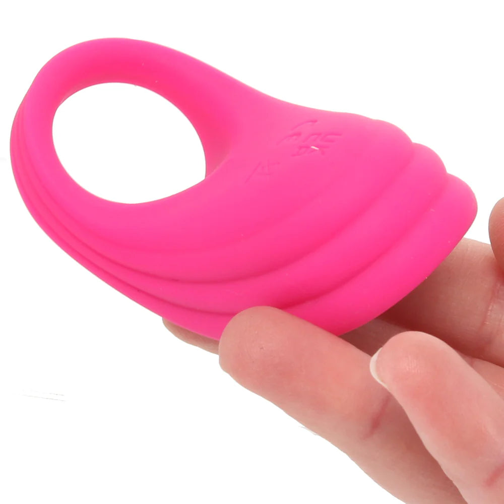 Silicone Remote Pleasure Vibrating C-Ring – Winnipeg adult store – close-up view