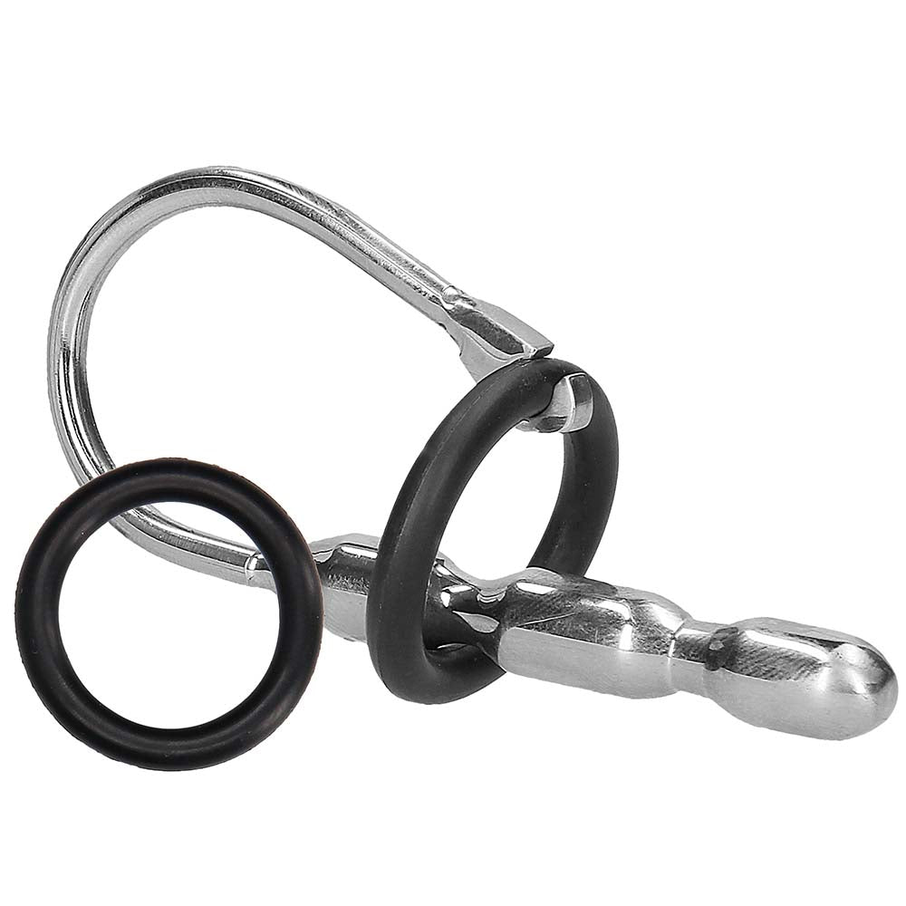 Ouch! 10mm Steel Urethral Sounding Plug with Silicone Ring — Heaven Boutique Winnipeg 1