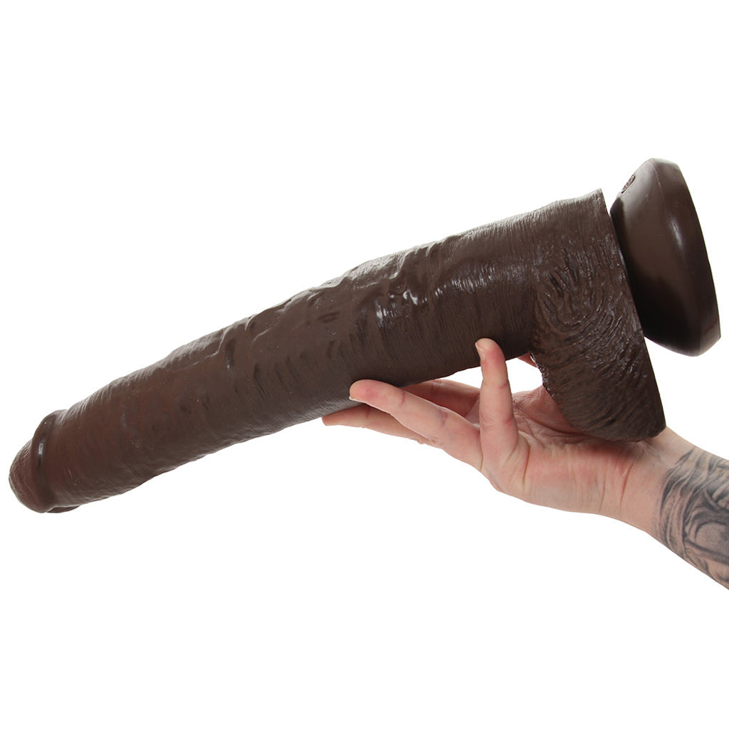 King Cock 14 Inch Cock with Balls in Chocolate — Heaven Boutique Winnipeg 4