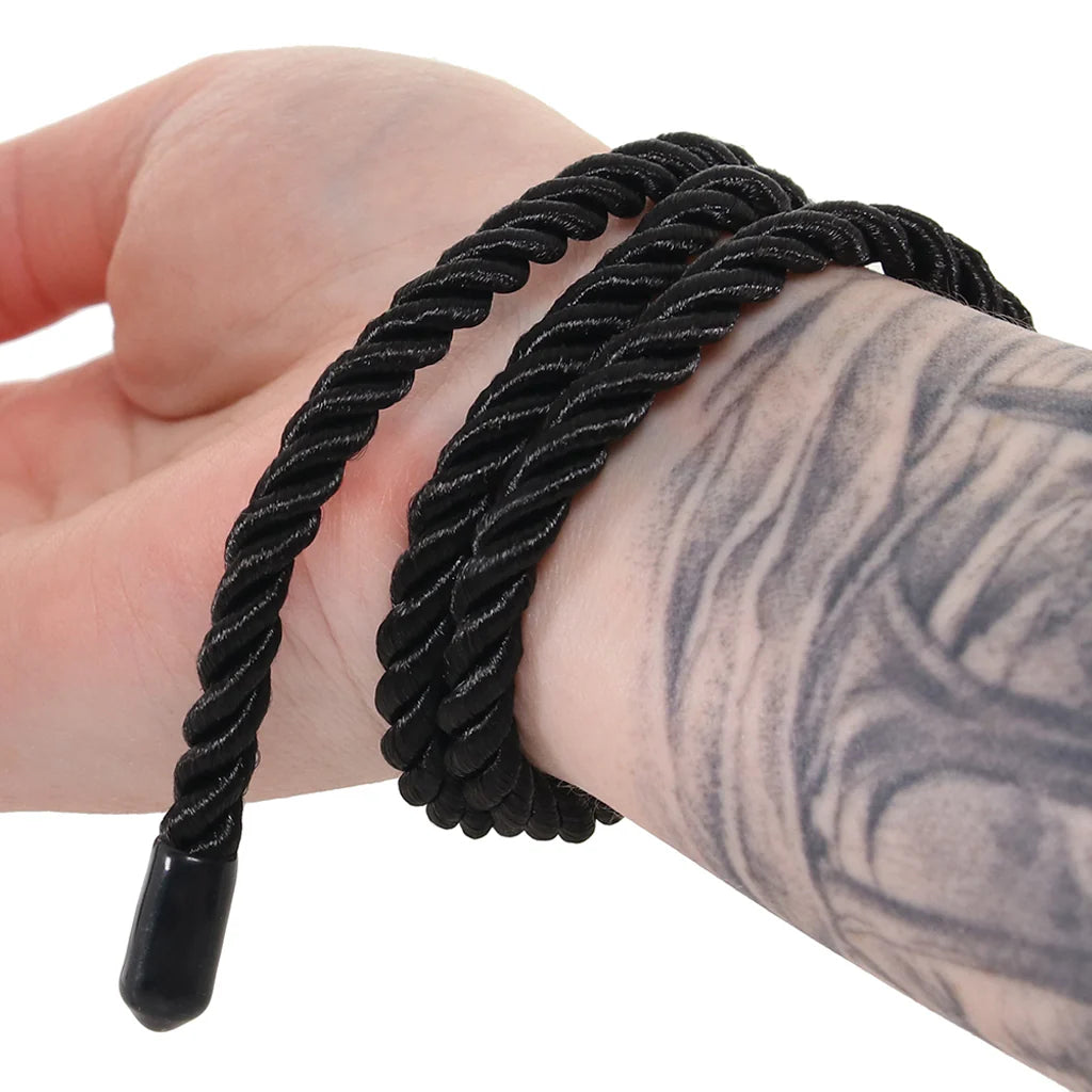 Ouch! 32.8'/10m Bondage Rope in Black – Winnipeg adult boutique – features