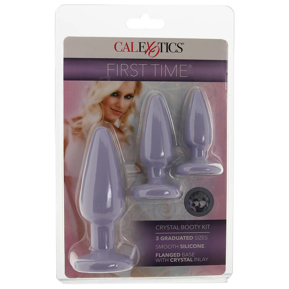 First Time Crystal Booty Anal Plug Set in Purple — buy in Winnipeg | Heaven Boutique