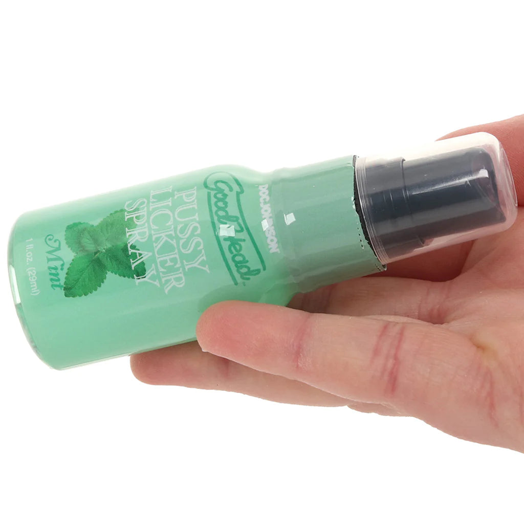 GoodHead Pussy Licker Spray 1fl.oz/29ml in Mint – Winnipeg adult store – close-up view