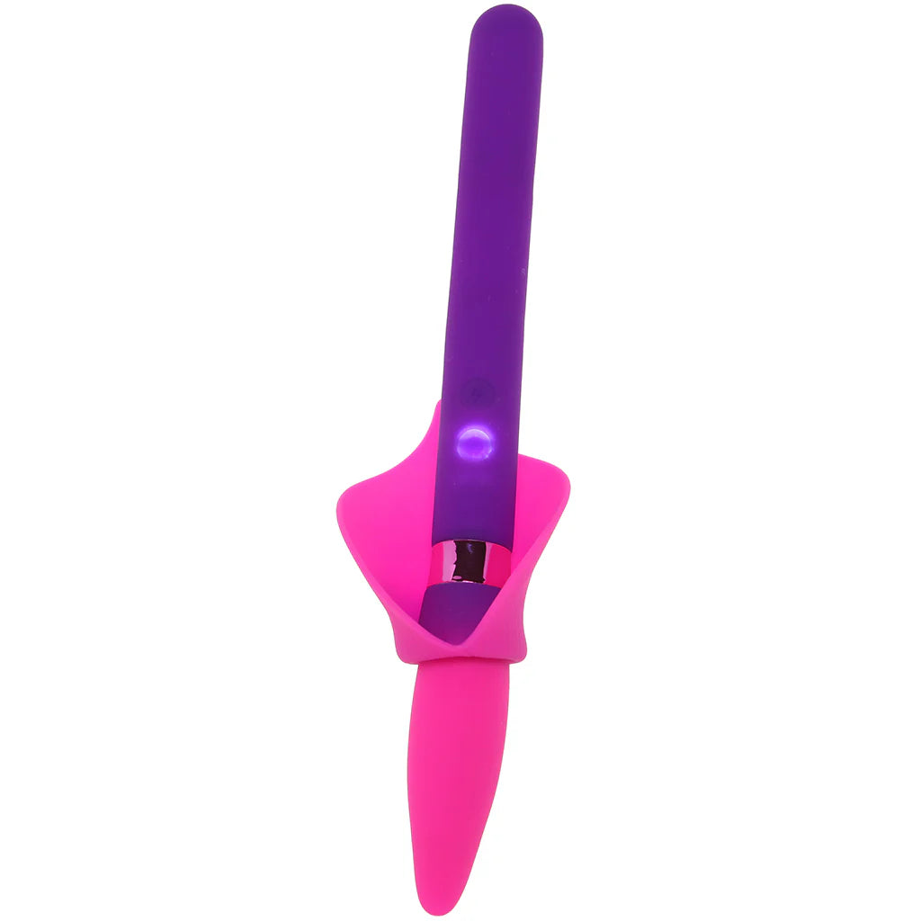 Vala Fiercely Powerful Silicone Flower Vibe in Purple – Heaven Boutique Winnipeg – additional angle