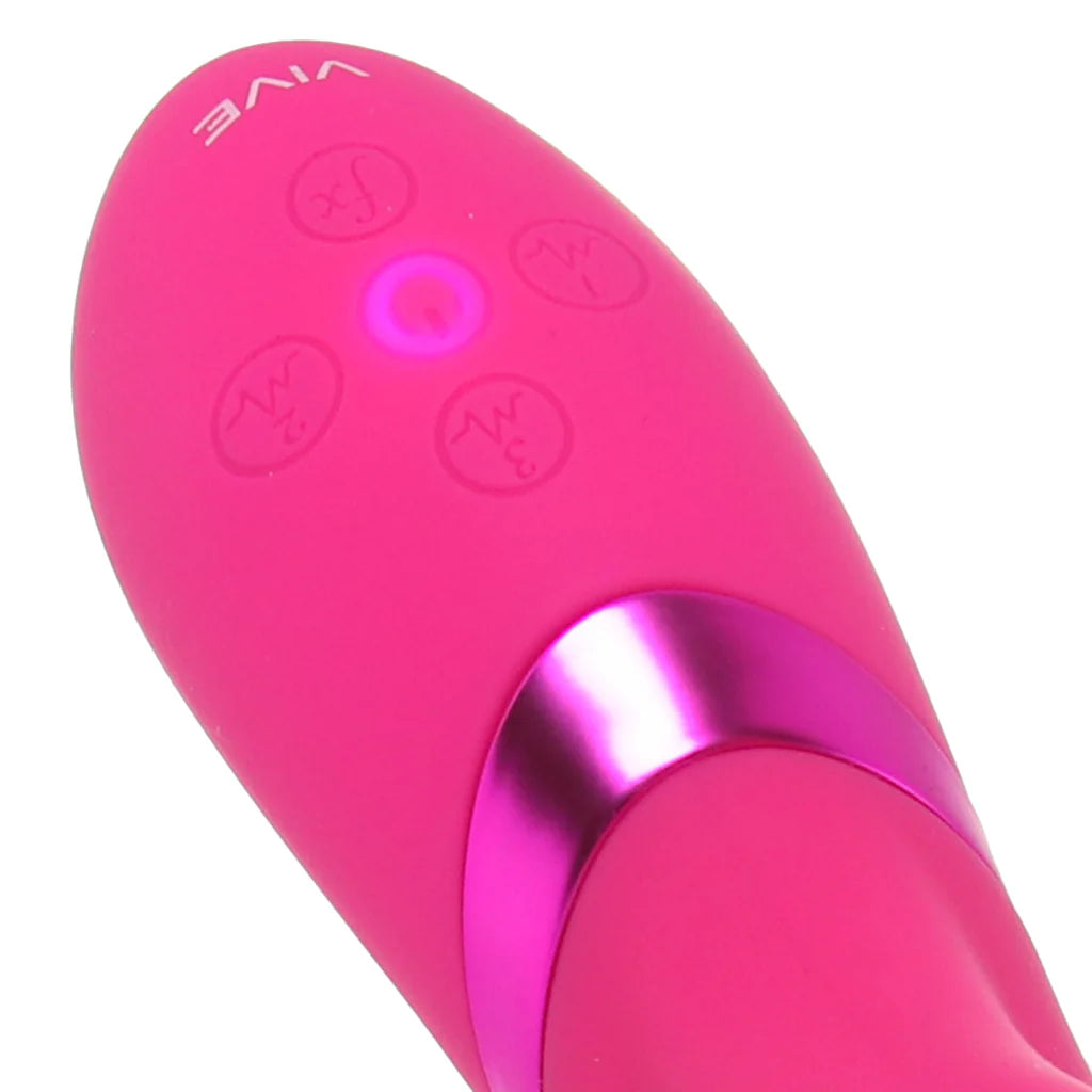 Dolce Vive Fiore Air Wave Tapping Rabbit Vibe – Winnipeg adult store – close-up view