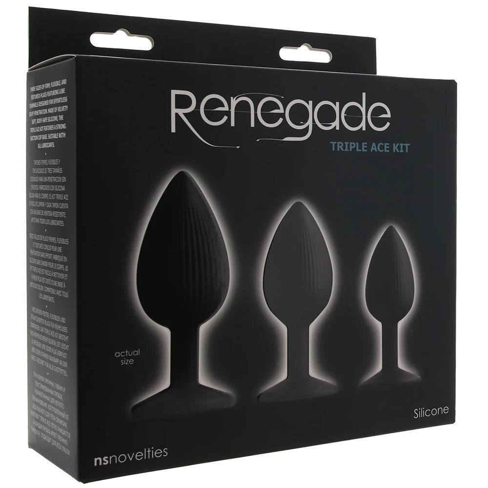 Renegade Triple Ace Silicone Butt Plug Kit — buy in Winnipeg | Heaven Boutique