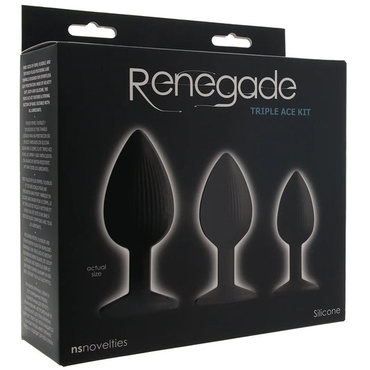 Renegade Triple Ace Silicone Butt Plug Kit — buy in Winnipeg | Heaven Boutique
