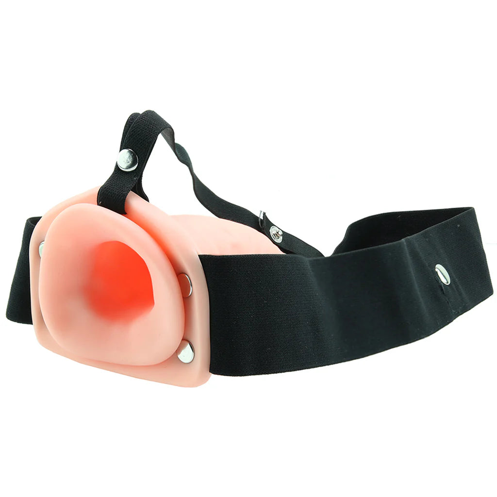 Dr. Skin 6 Inch Hollow Strap-On in Vanilla – Heaven Boutique Winnipeg – side view