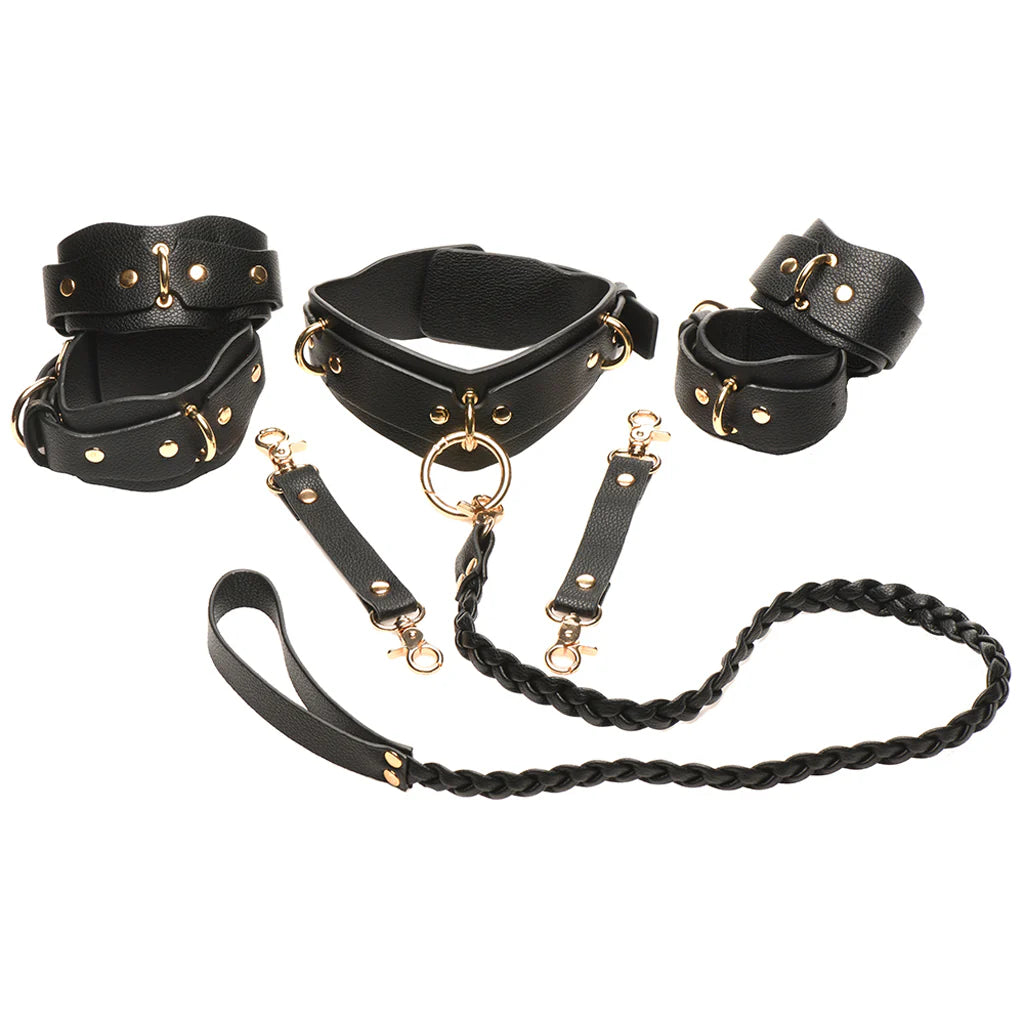 Bedroom Bliss Lover's Restraints Set in Black – Winnipeg adult boutique – features
