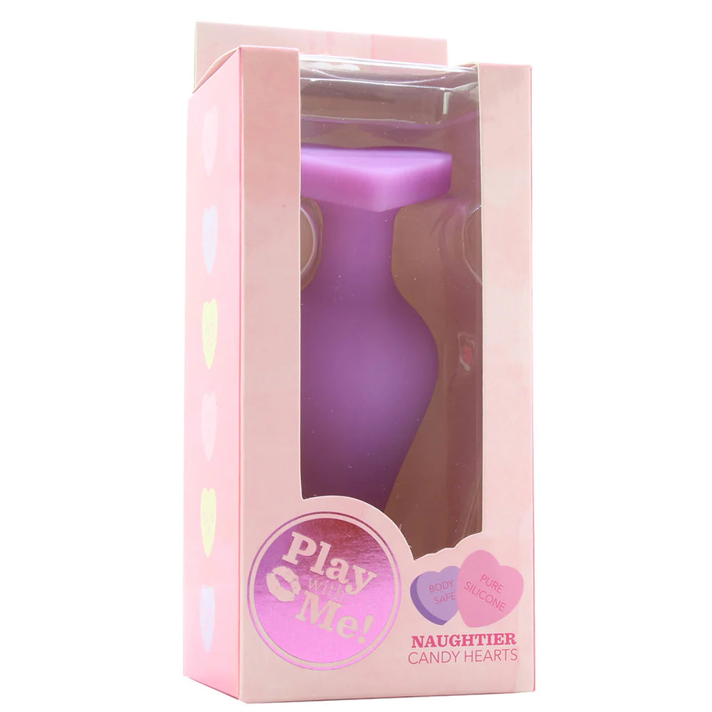 Candy Hearts Do Me Now Small Butt Plug in Purple — buy in Winnipeg | Heaven Boutique