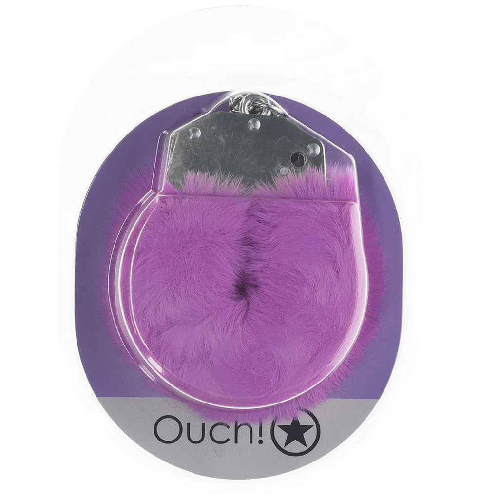 Ouch! Heavy Duty Fluffy Cuffs in Purple — buy in Winnipeg | Heaven Boutique