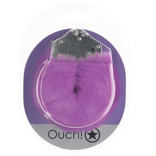 Ouch! Heavy Duty Fluffy Cuffs in Purple — buy in Winnipeg | Heaven Boutique