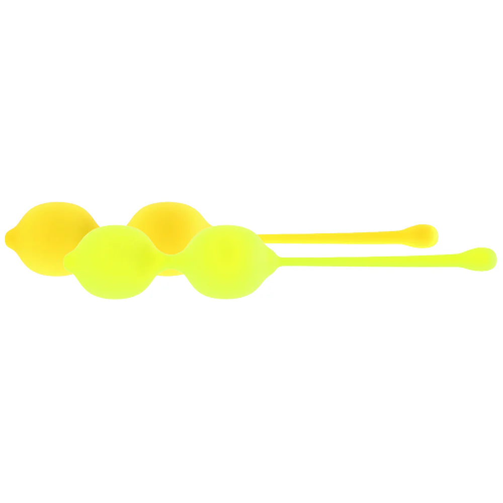 Lemon Squeeze.Relax.Repeat Kegel Dual Training Set – Winnipeg adult store – close-up view