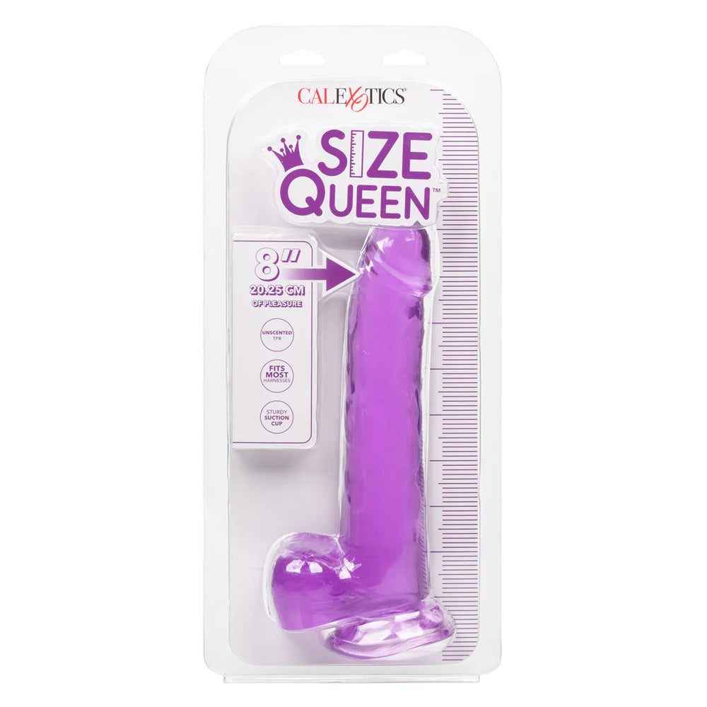 Size Queen 8 Inch Jelly Dildo in Purple — buy in Winnipeg | Heaven Boutique