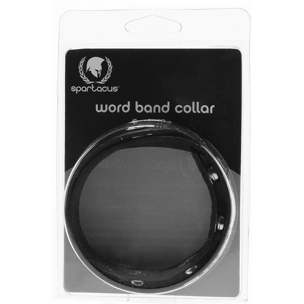 F**k Me Leather Word Band Collar — buy in Winnipeg | Heaven Boutique