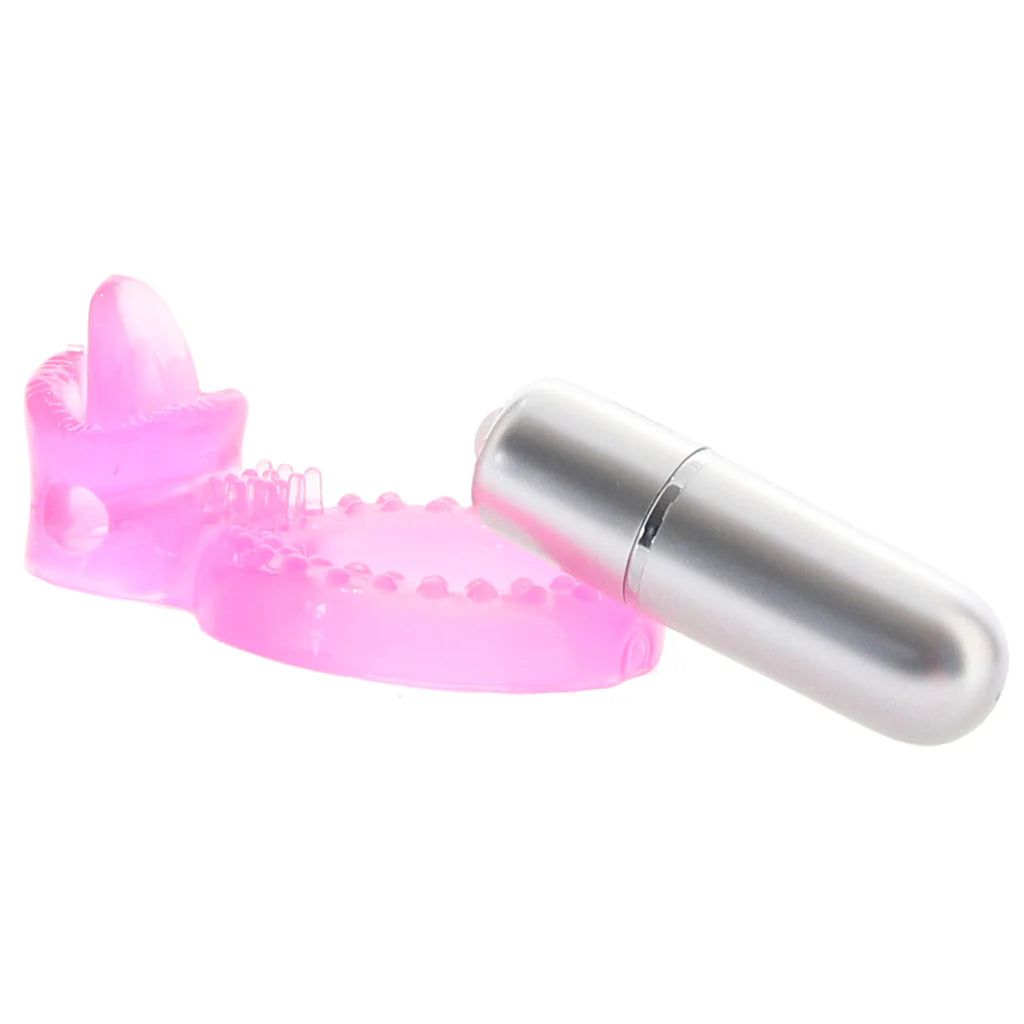 Teaser Tongue Vibrating Enhancer Ring – Heaven Boutique Winnipeg – side view