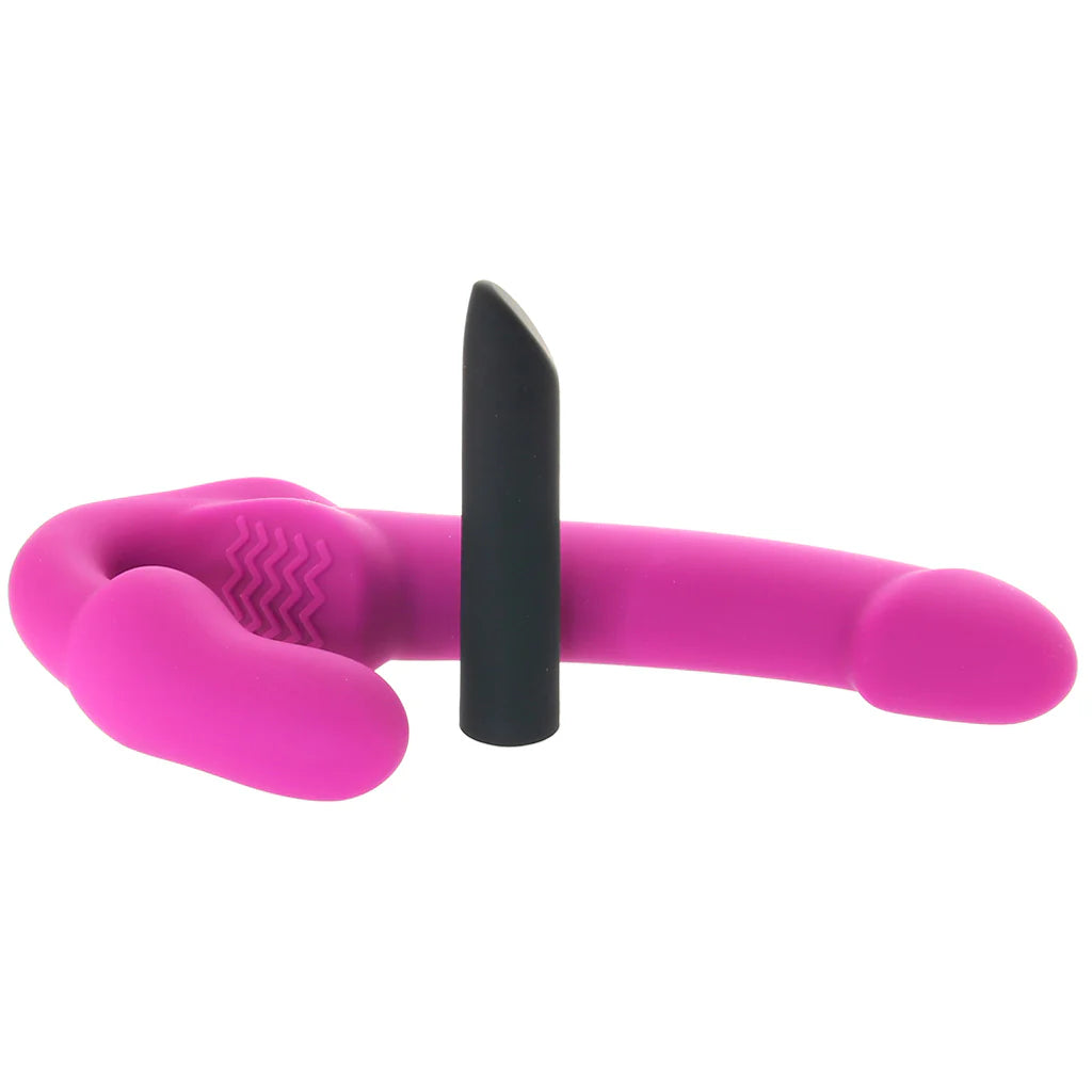 Temptasia Estella Vibrating Strapless Dildo – Winnipeg adult store – close-up view
