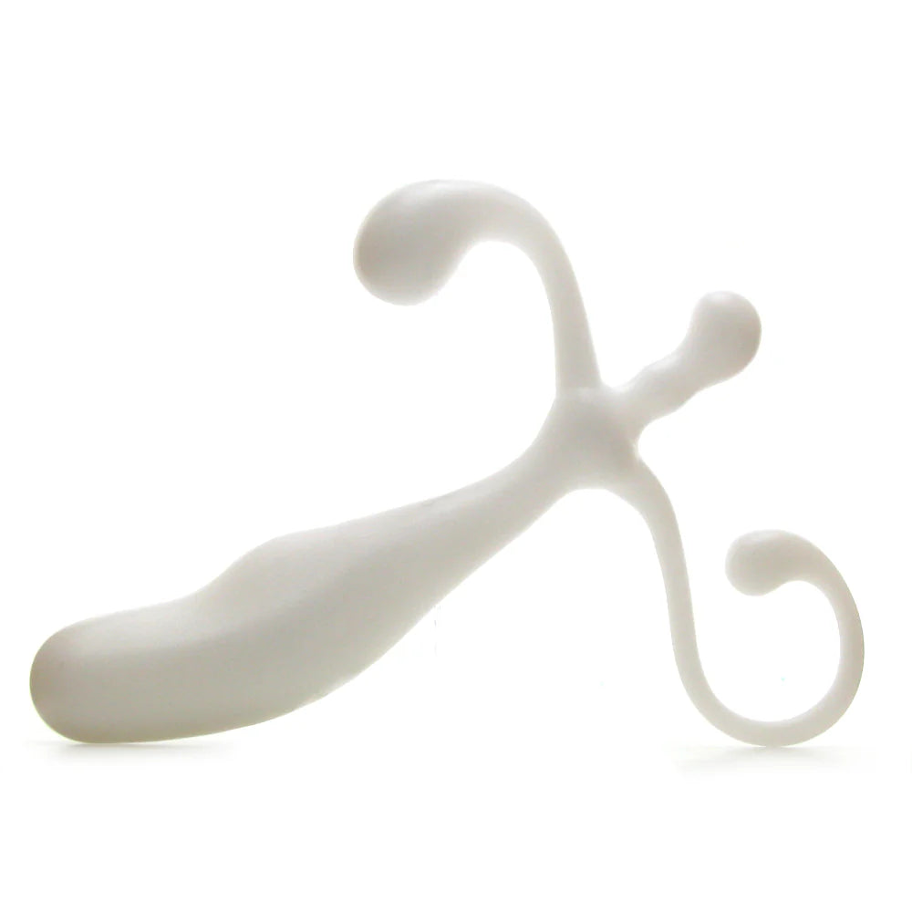 Blue Line 5 Inch Male P-Spot Massager in White – Winnipeg adult boutique – features