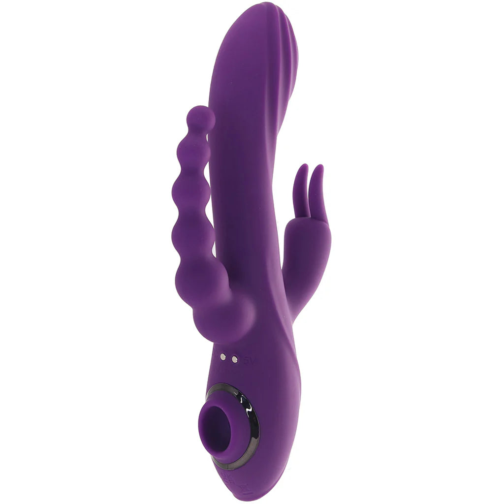 Fourgasm Triple Stimulator Sucking Rabbit Vibe in Purple – Winnipeg – packaging view