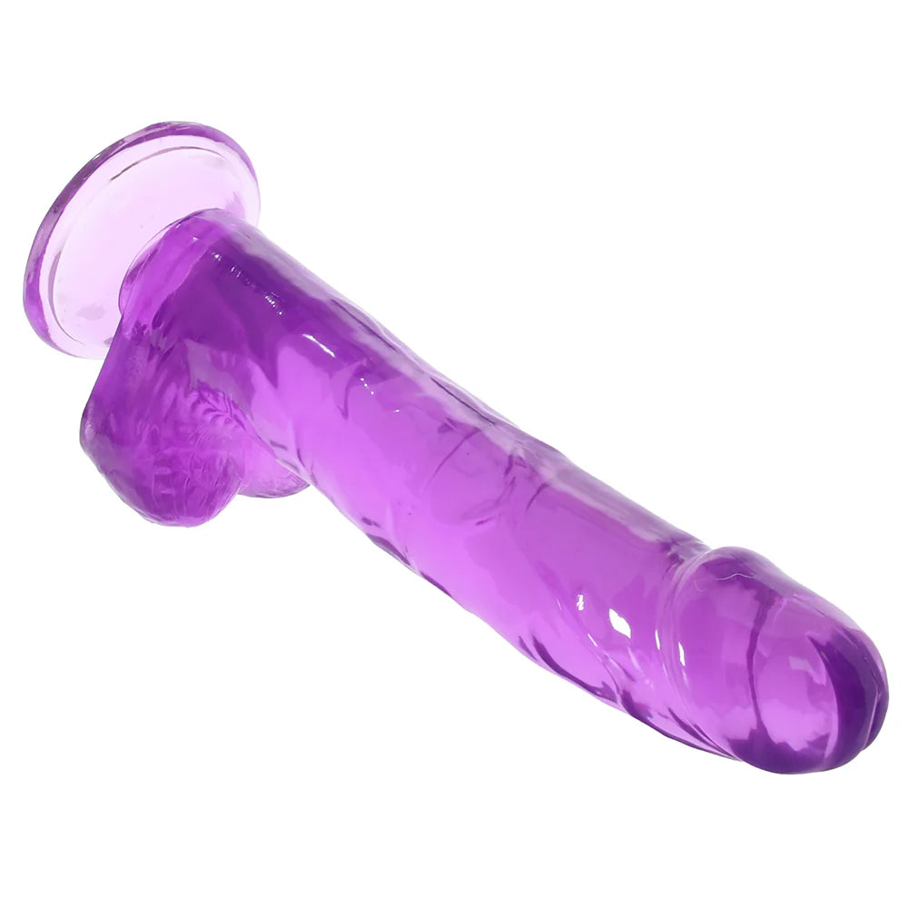 Size Queen 8 Inch Jelly Dildo in Purple – Winnipeg adult boutique – features