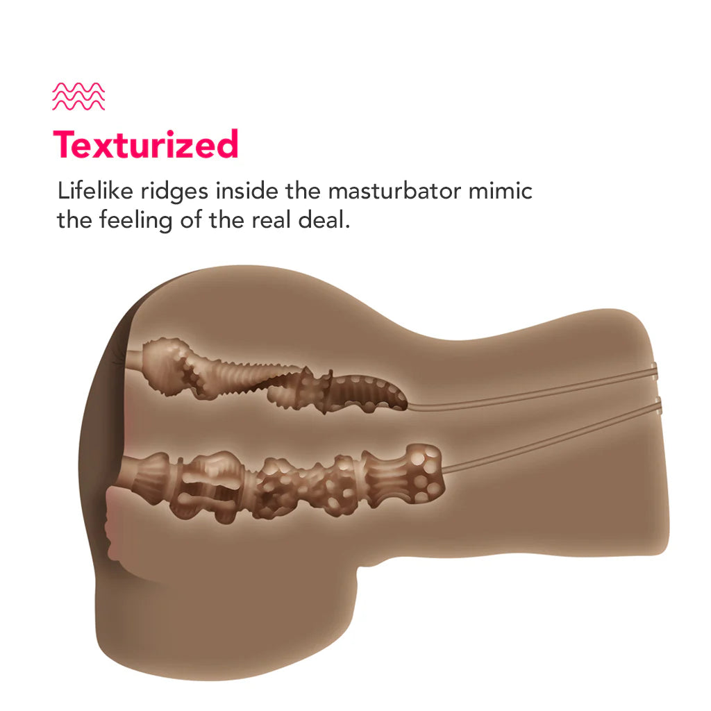 Rear Beauty Sucking & Vibrating Masturbator in Dark – Heaven Boutique Winnipeg – additional angle