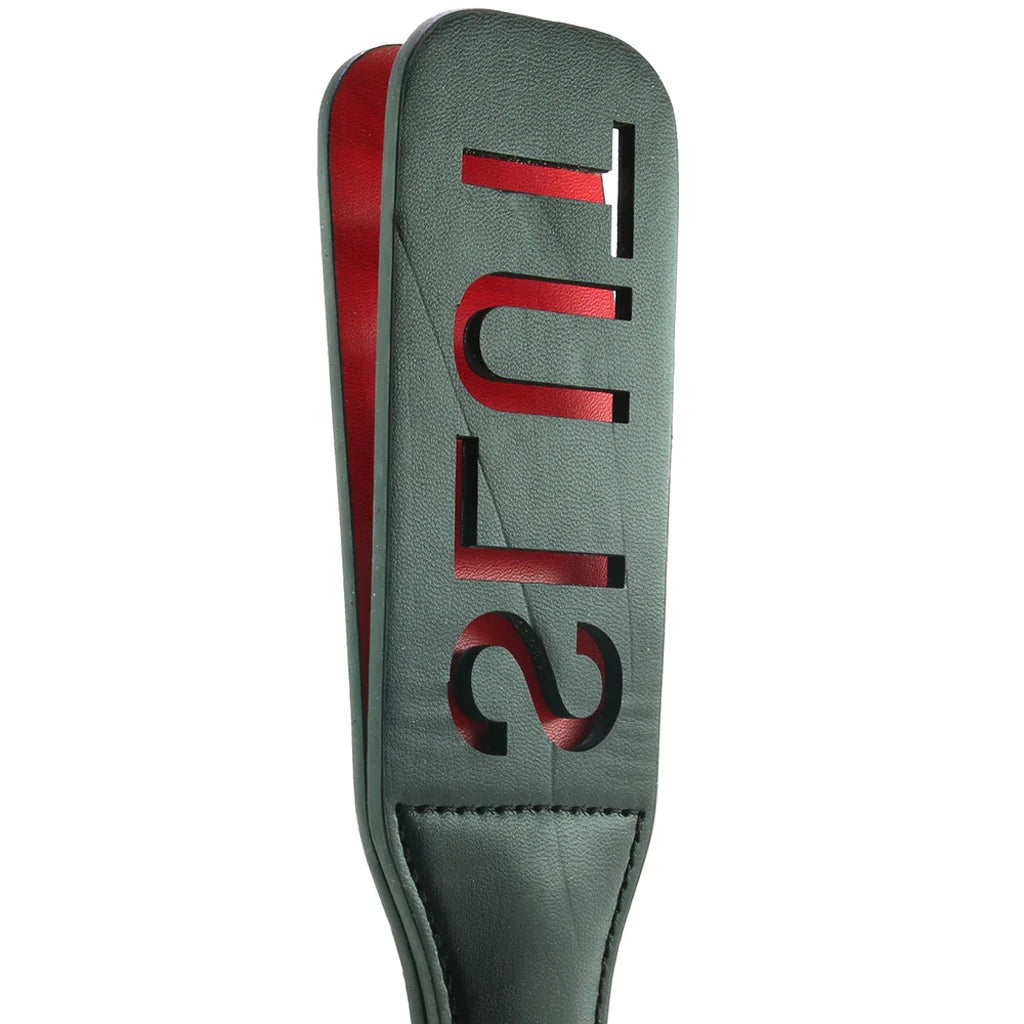Ouch! SLUT Paddle – Heaven Boutique Winnipeg – side view