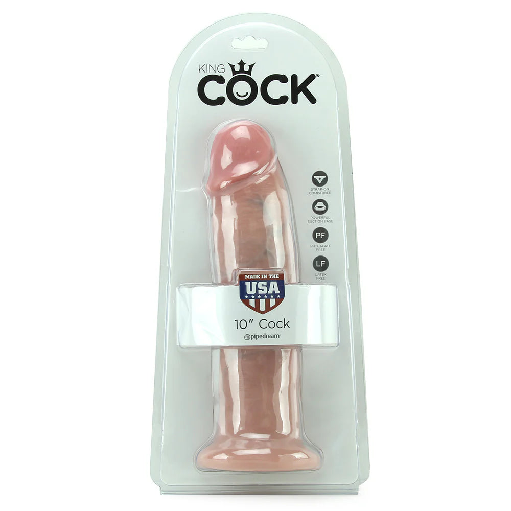 King Cock 10 Inch Dildo in Flesh – Winnipeg adult store – close-up view