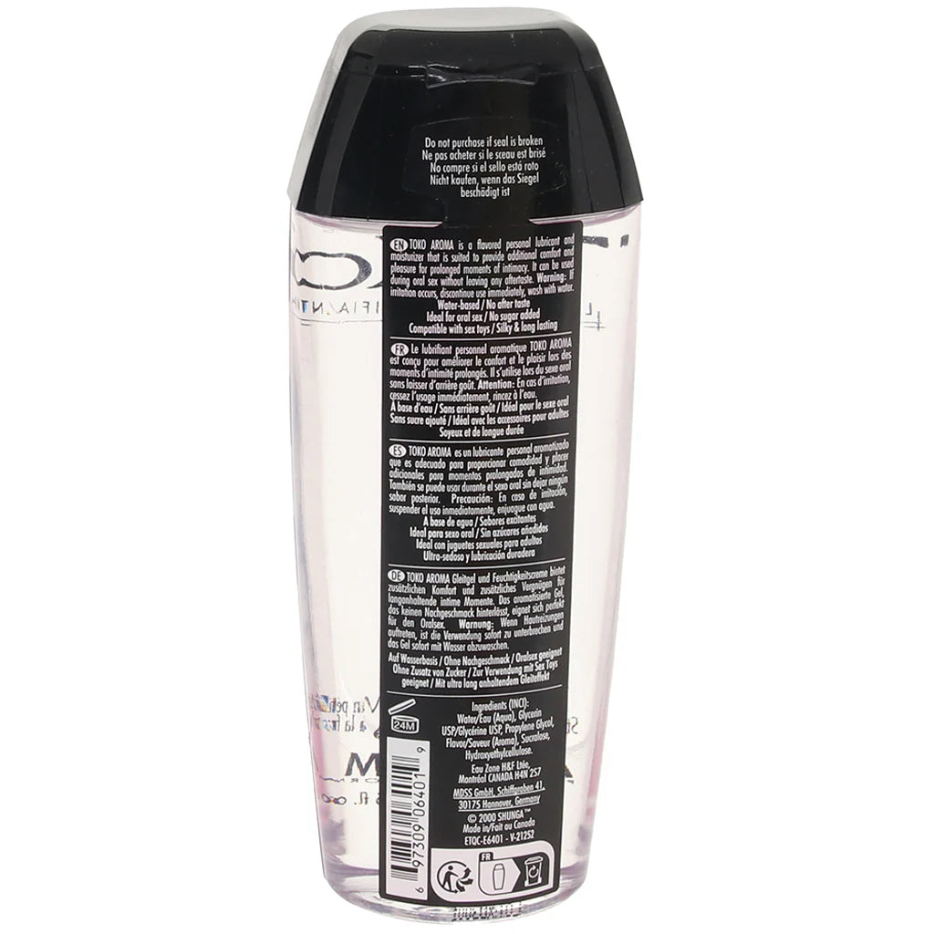Toko Aroma Flavored Lube 5.5oz/163ml in Strawberry Wine – Winnipeg adult store – close-up view
