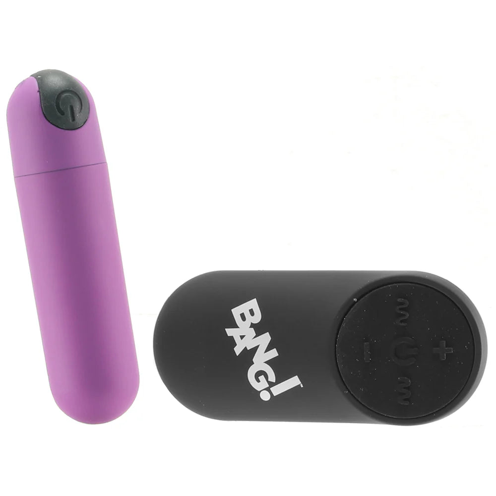 Bang! Remote Vibrating Bullet in Purple – Winnipeg adult store – close-up view