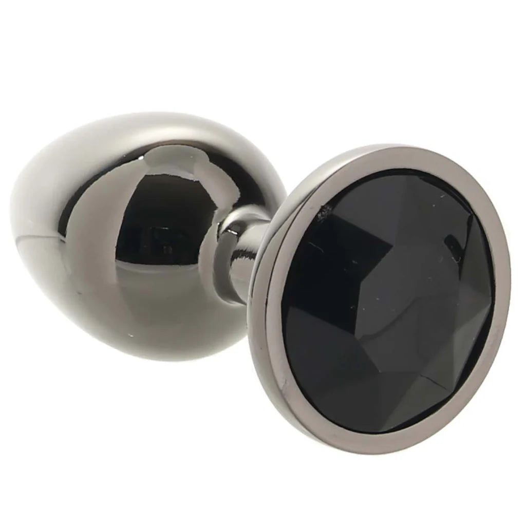 Black Gem Anal Plug in Small - Small – Winnipeg adult store – close-up view