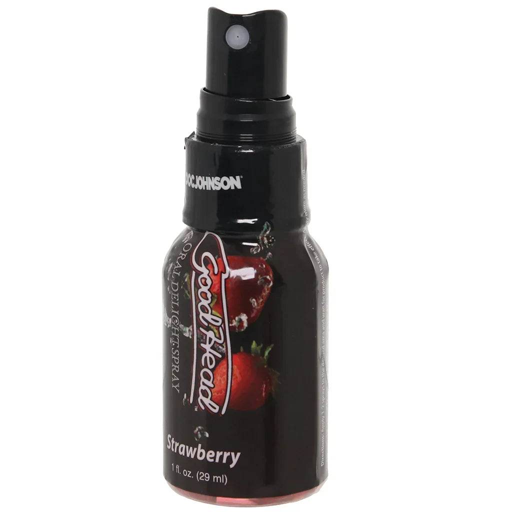 GoodHead Oral Delight Spray 1oz in Strawberry – Heaven Boutique Winnipeg – side view