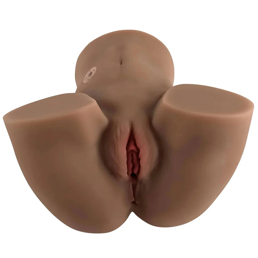 Rear Beauty Sucking & Vibrating Masturbator in Dark – Winnipeg adult shop – in use view