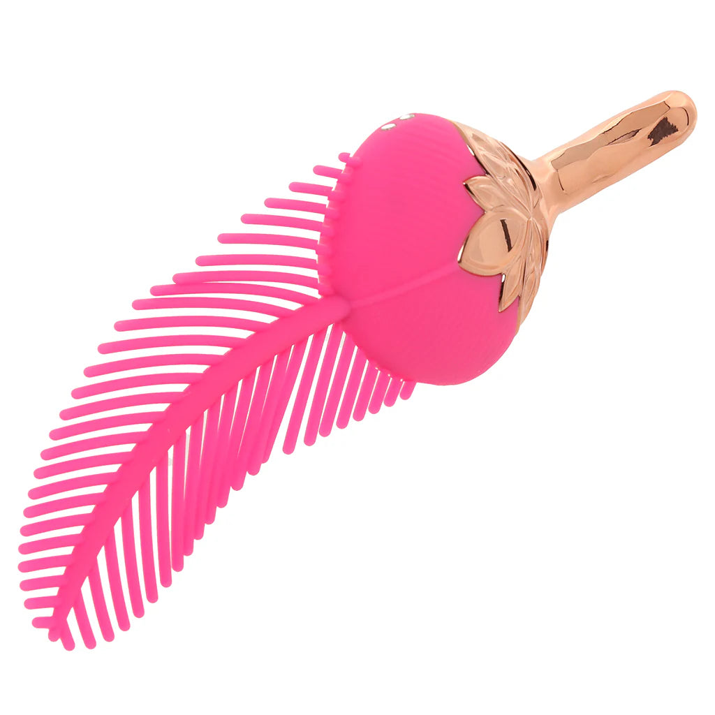 Rayne Silicone Feather Vibe – Winnipeg adult shop – in use view