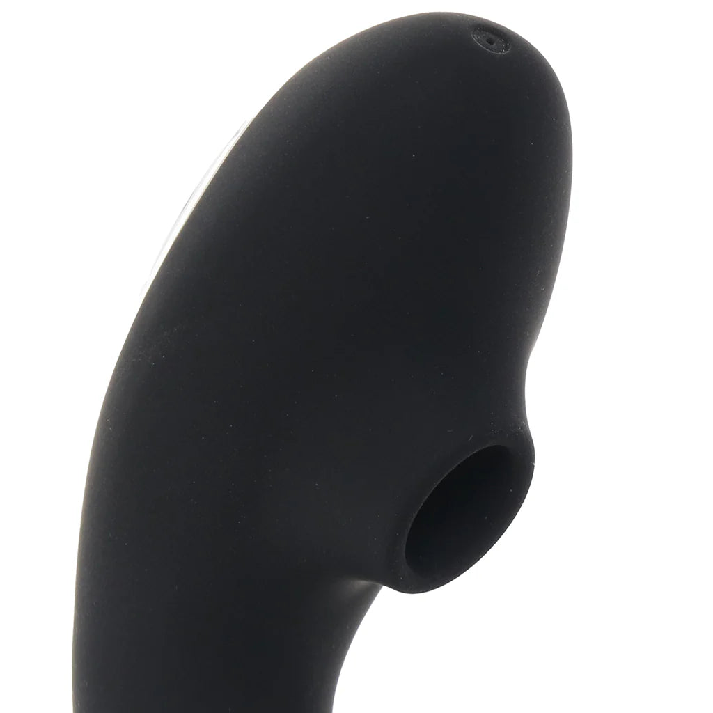 Greedy Girl Duet Stimulator with Clitoral Suction – Winnipeg adult store – close-up view