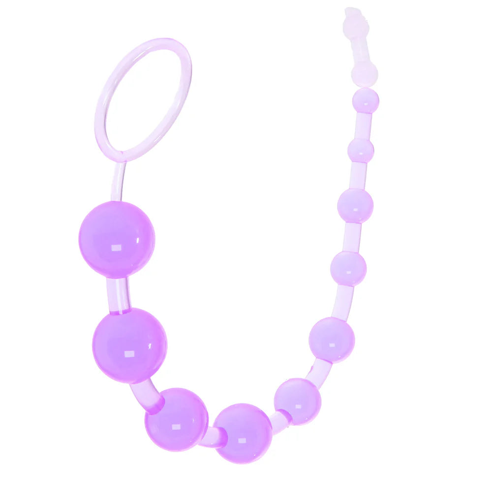 X-10 Anal Beads in Purple – Heaven Boutique Winnipeg – side view